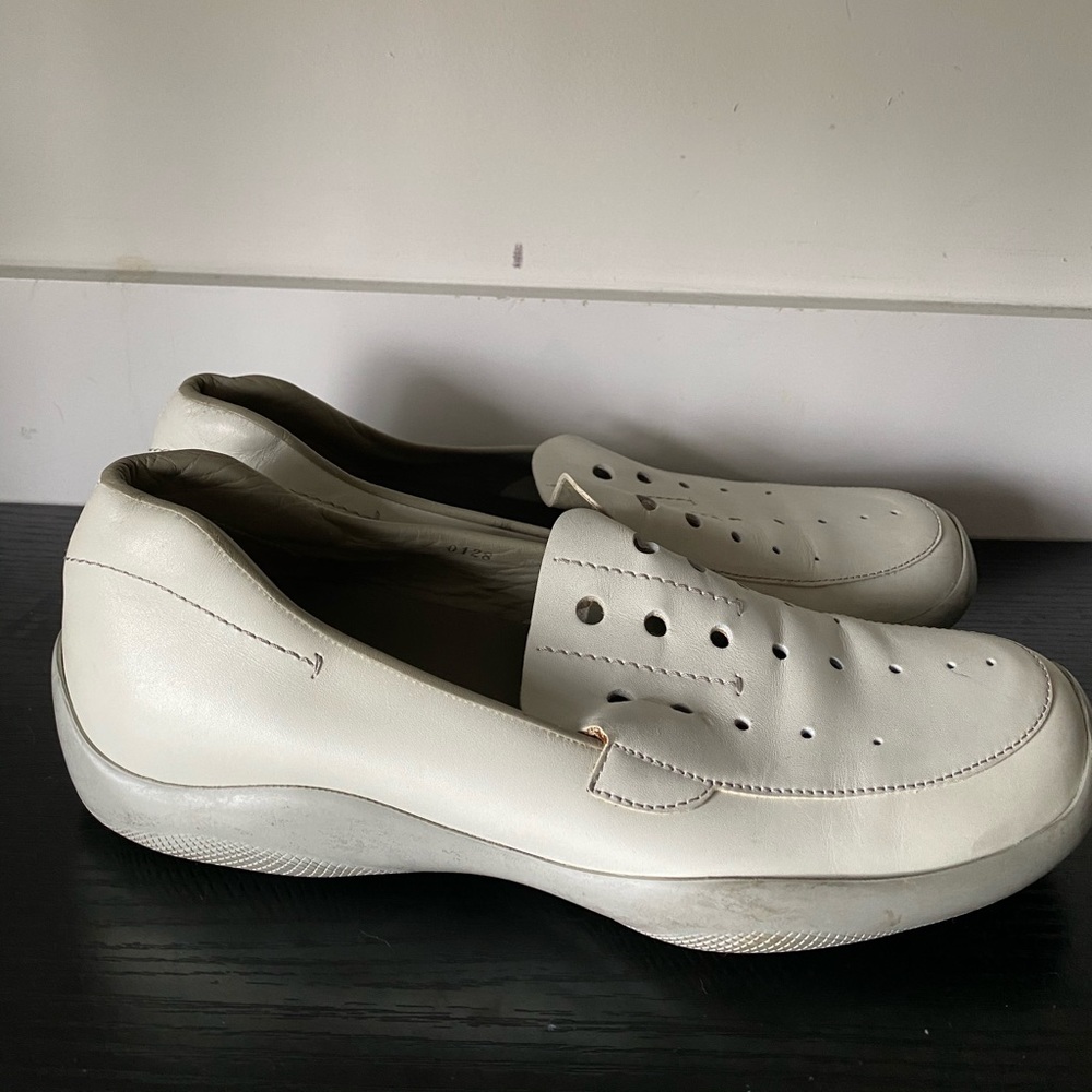 Prada Off White Loafers - Picture 3 of 6